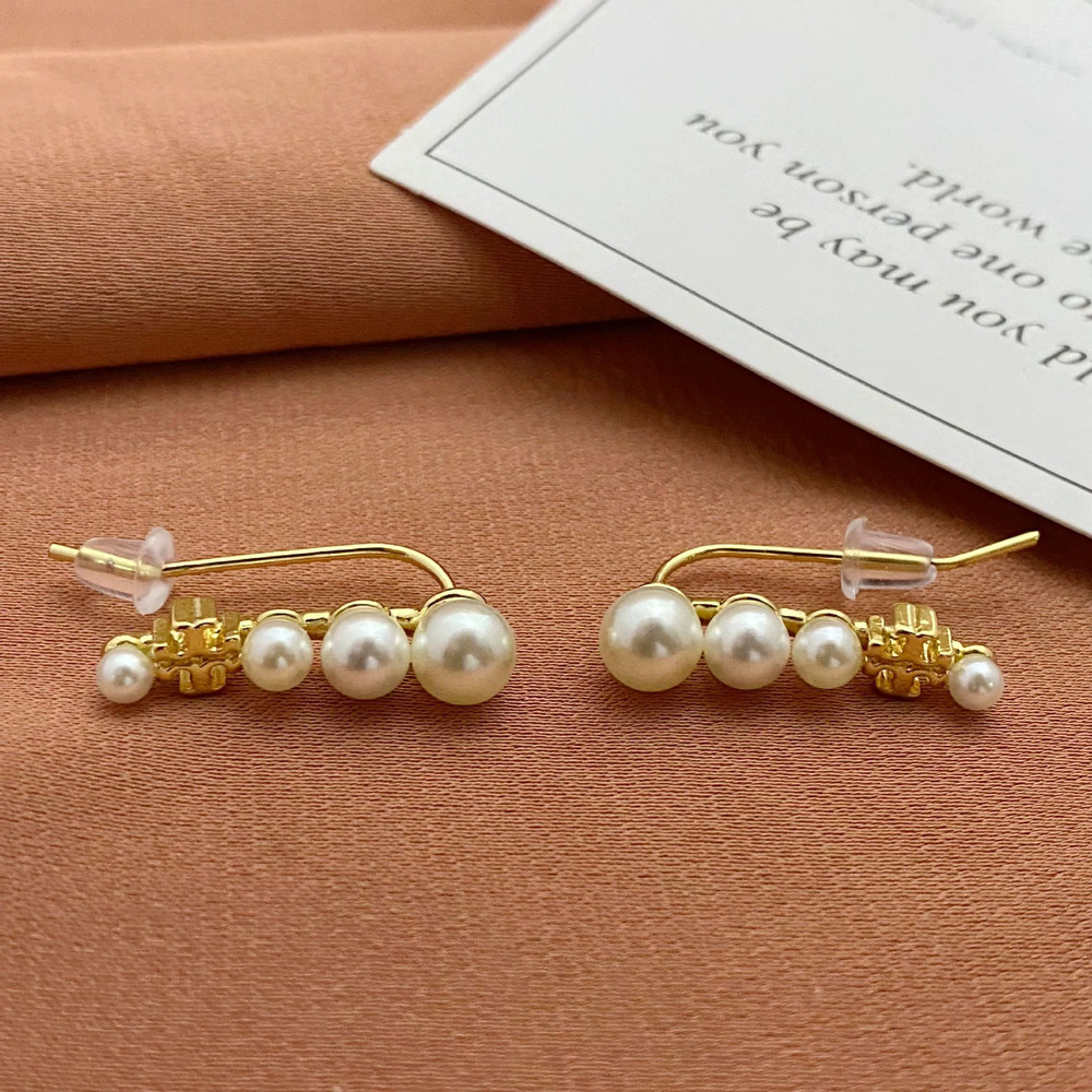 Tory Burch Pearl Stud Earrings Metal